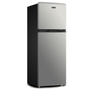 Von VART-19DHS Double Door Fridge 138L - Silver